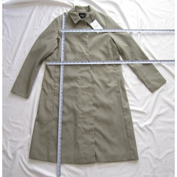 New Women Theory Full Zip Button Snap Pale Green Nylon Jacket Sz S (WS69) - Picture 5 of 11